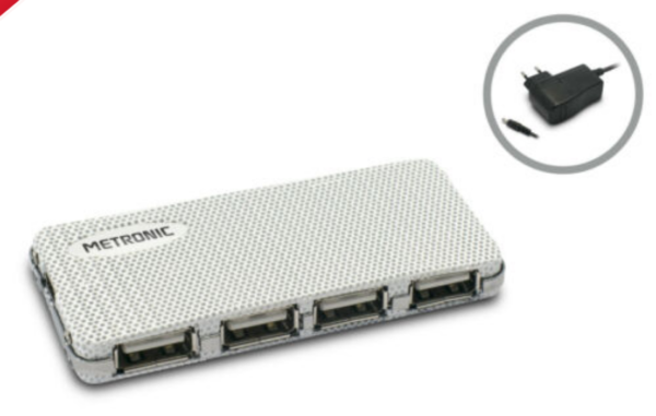 HUB 4 ports - METRONIC - 495273