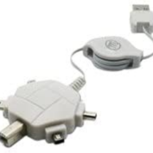 Metronic 495255 Adaptateur Multi-USB Cordon Rétractable 5 en 1 0,75 m