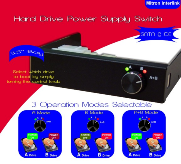 Mitron Interlink - Hard Drive Power Switch selector