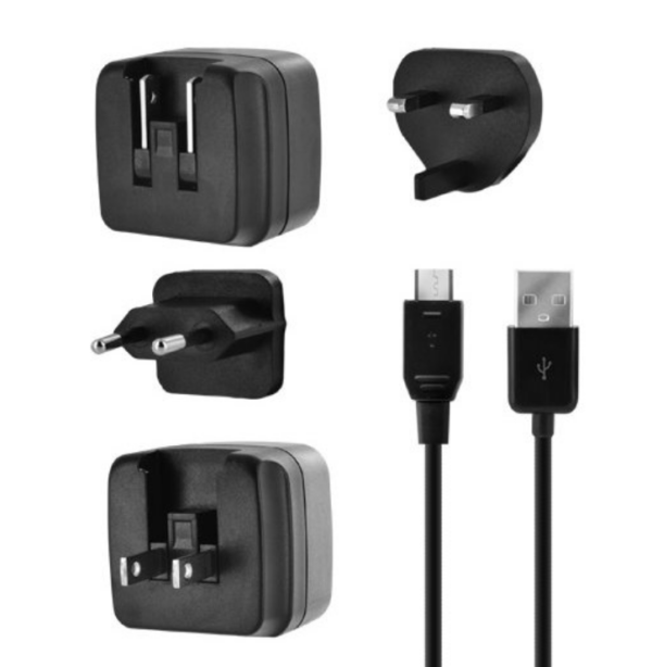 Pack de charge pour voyage Bigben noir usa uk europe