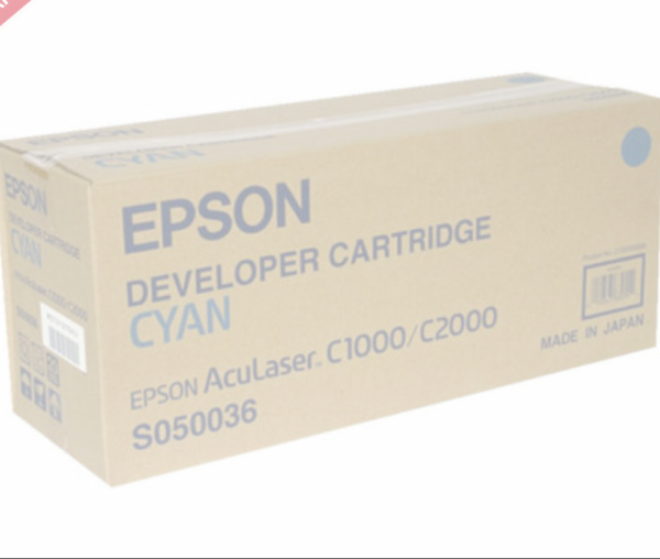 TONER CYAN EPSON D'ORIGINE C1000- C2000 C13S050036