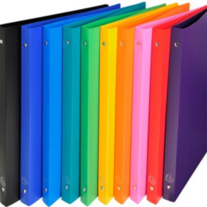 Exacompta classeur à anneaux opaque, ft A4, 2 anneaux de 1,5 cm, couleurs assorties