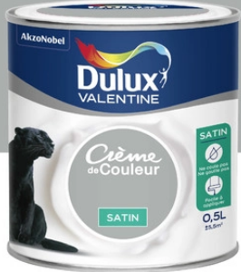 Peinture Crème De Couleur Satin Gris Alpaga 0,5 L - Dulux Valentine