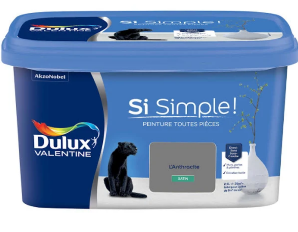 Peinture Dulux Valentine si simple l'anthracite 2,5L