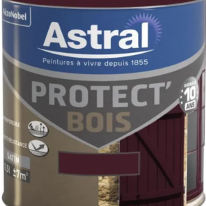 Peinture lasure protect bois sat. 0.5l brun normandie