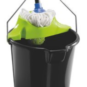 BROSSERIE THOMAS kit 14 litres Seau rond+essoreuse+frange coton