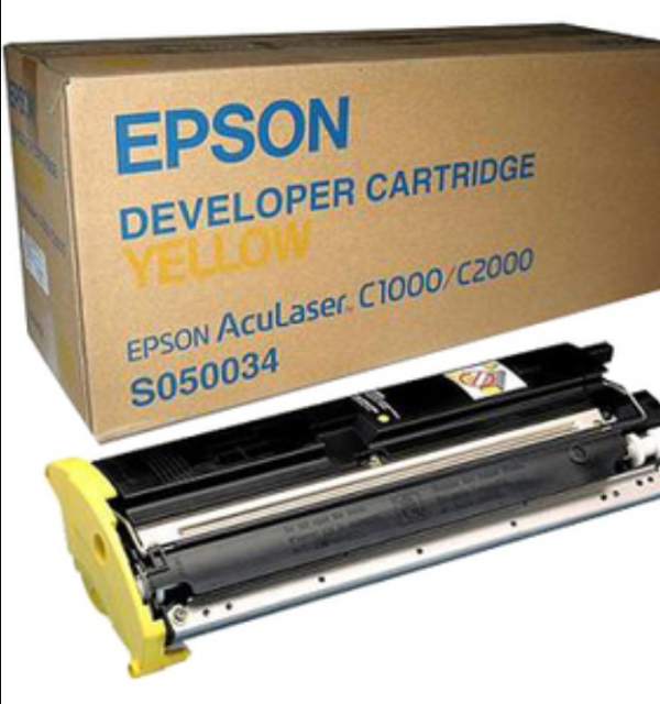 TONER JAUNE EPSON D'ORIGINE C1000- C2000 C13S050034
