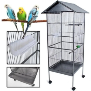 Cage à oiseau KUIKUI en métal - Hauteur 155 cm