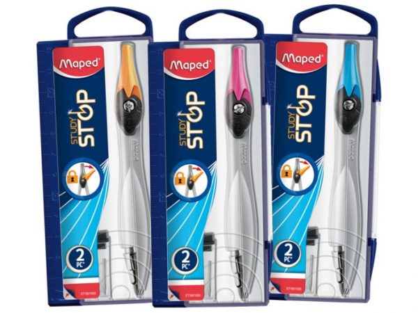 Maped Study Coffret Compas Métal avec Étui-Mines
