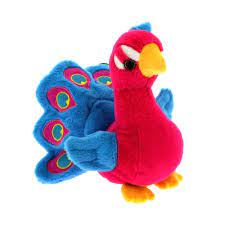 peluche led 25 cm paon kanak