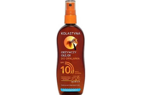 Kolastyna Sun Care Huile solaire en spray waterproof de bronzage SPF 10
