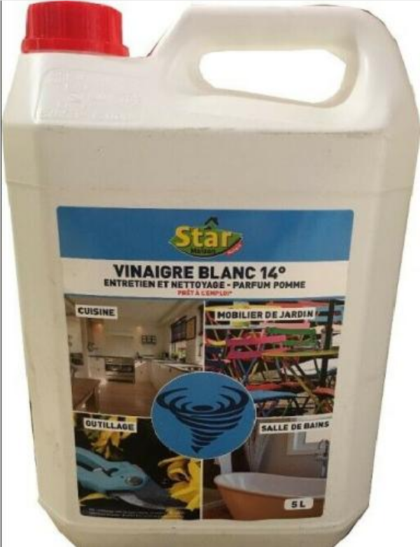 VINAIGRE BLANC 14° PRÊT A L'EMPLOI 5 L