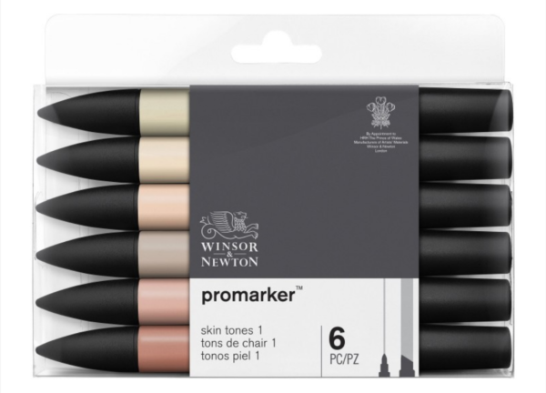 Lot de 6 feutres Promaker tons chair - Winsor et Newton